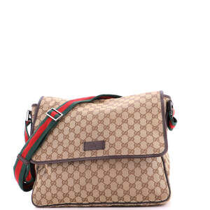 Gucci Web Strap Flap Messenger Gg #237331G11B